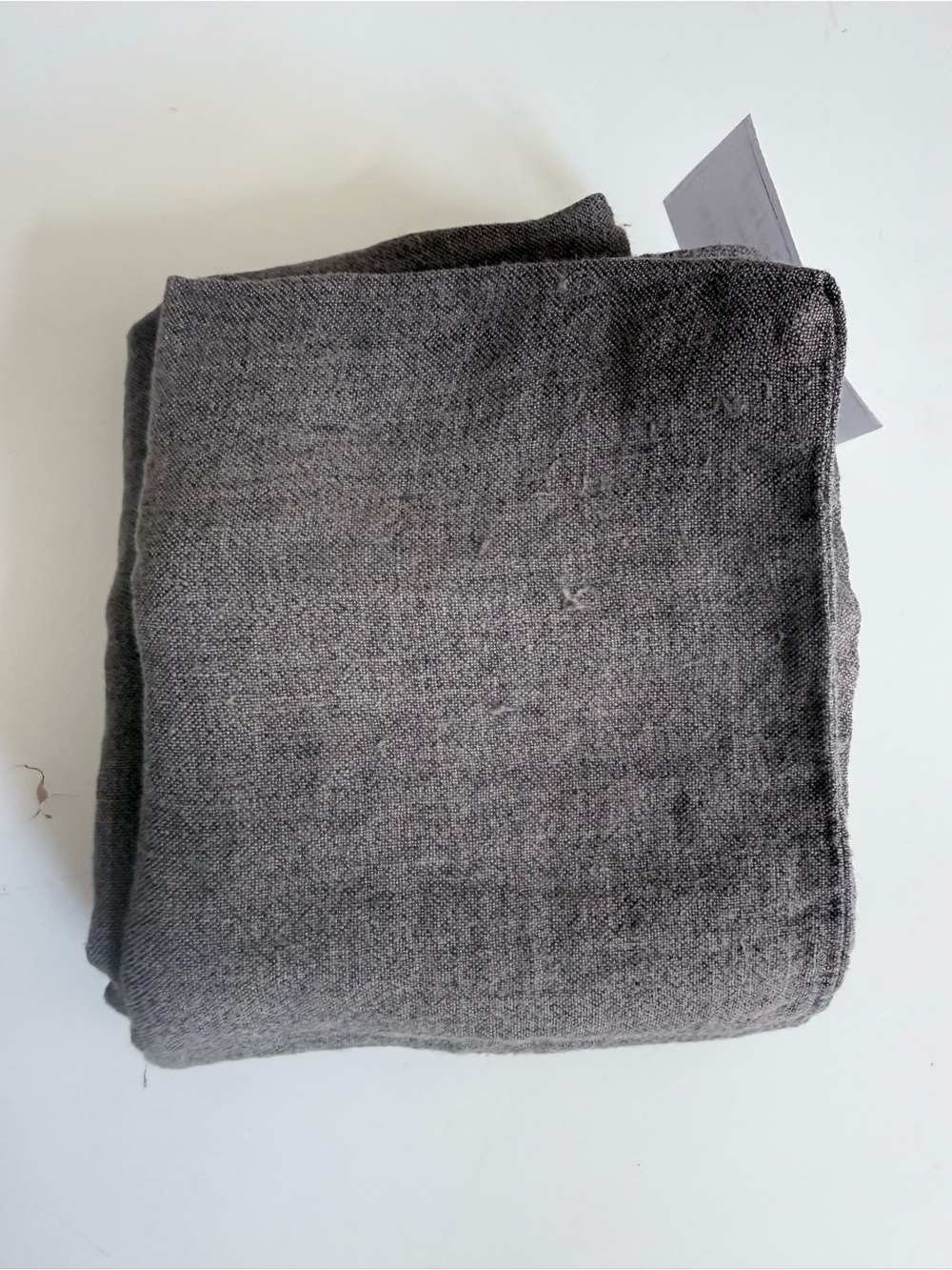 RH Italian Garment-Dyed Textured Linen Standard Sham Graphite